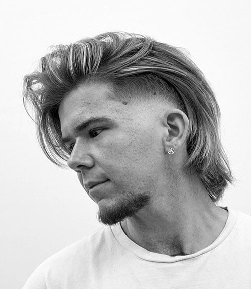 Long Hair with Low Fade