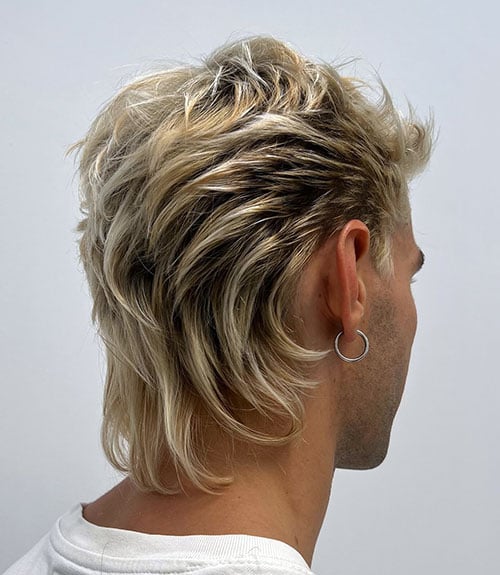 Textured Blonde Mullet