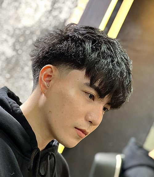 Fluffy Top with Jagged Bangs