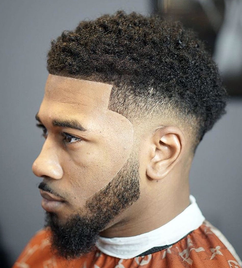 Curly Afro Fade