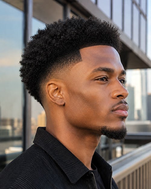 Low Drop Fade Afro