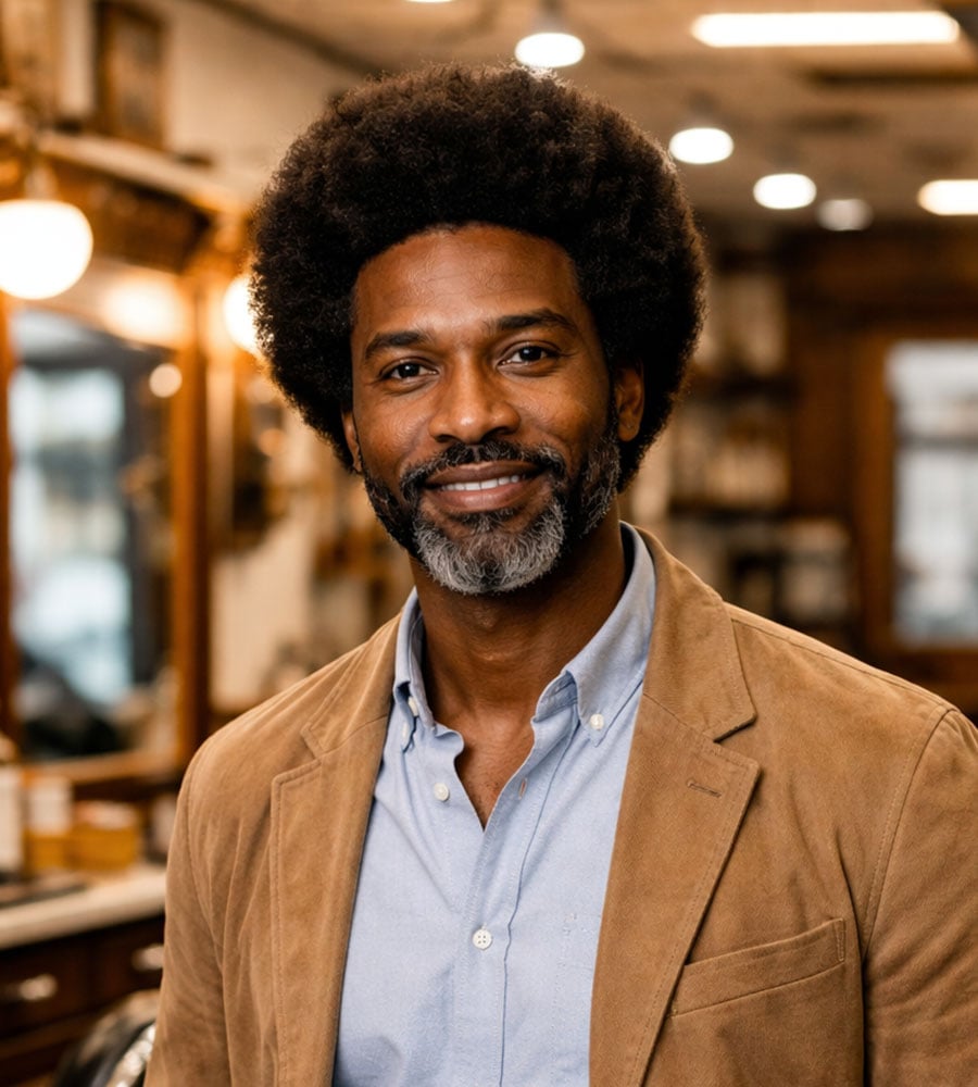 Stylish Afro Hairstyle For Black Men
