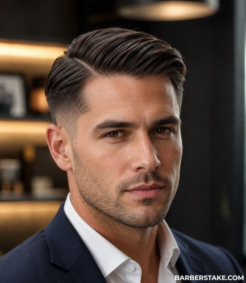 Classy Comb Over with Taper Fade