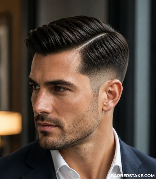 Hard Side Part with Low Taper Fade