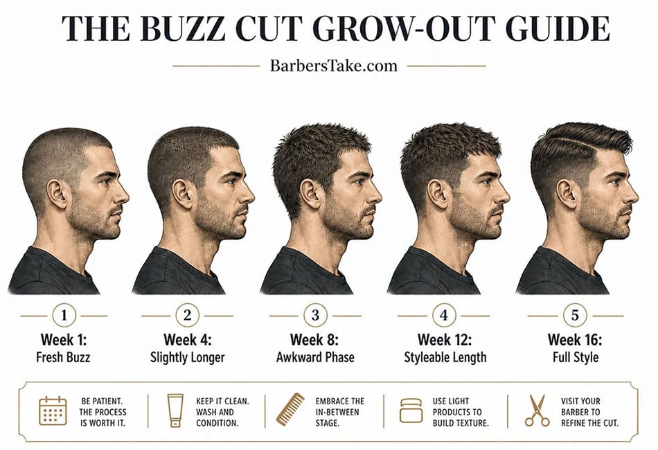 How To Grow Out The Buzz Cut