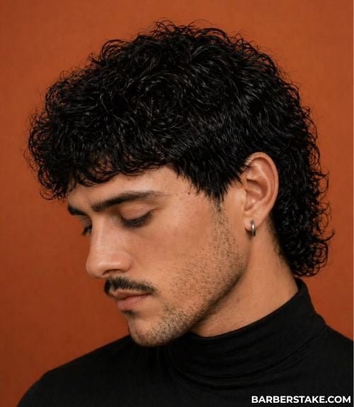 Messy Modern Curly Mullet