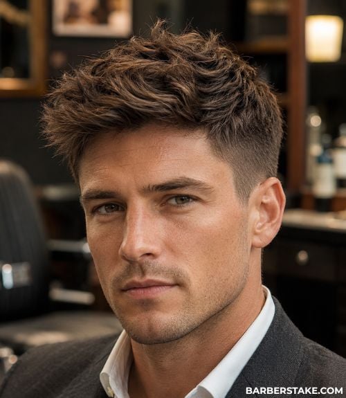 Short Tousled Hair with Cropped Sides