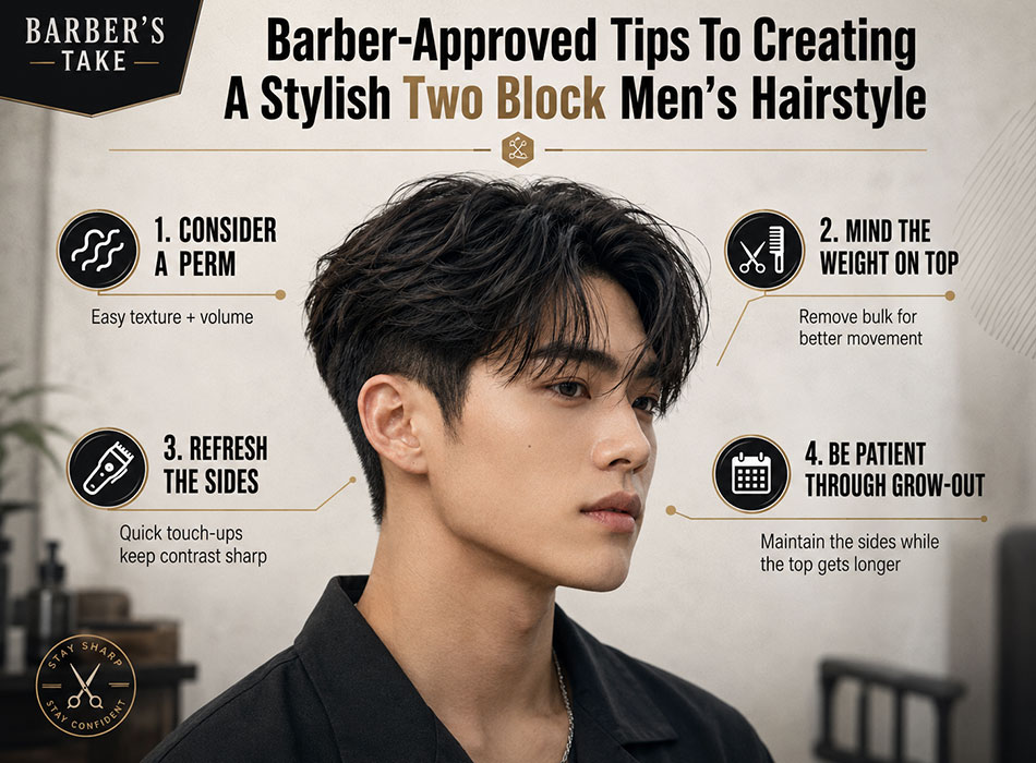 Barber-Approved Tips To Creating A Stylish Two Block Men's Hairstyle