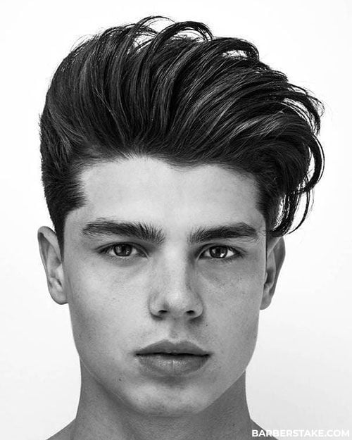 Long Flowing Quiff with Tapered Sides