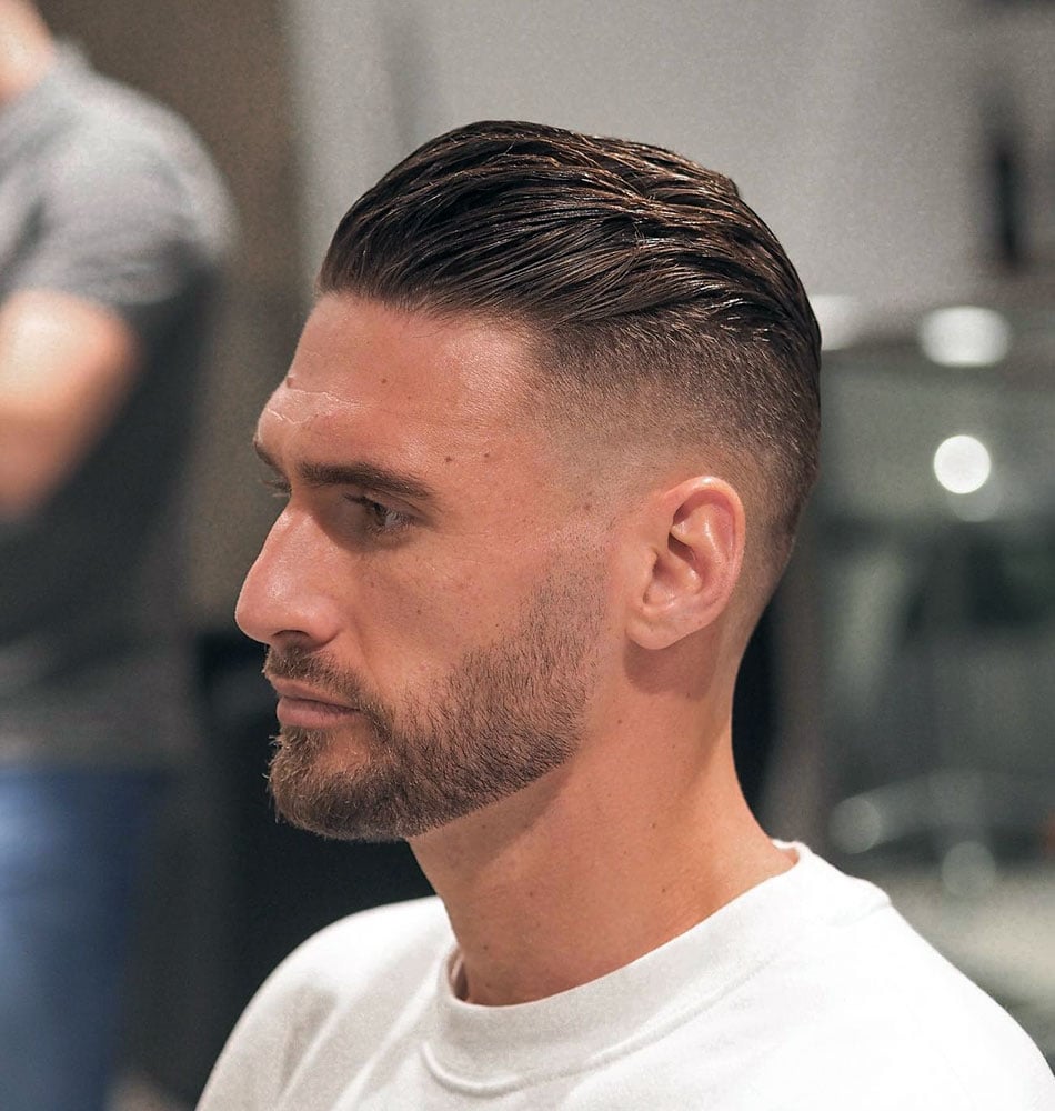 Low Fade Slick Back