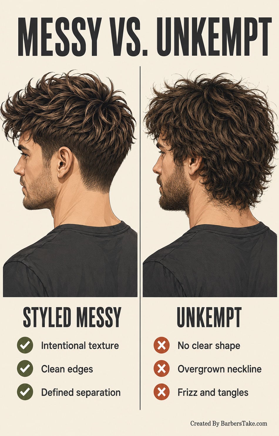 Messy Hair vs Unkempt Hair For Men