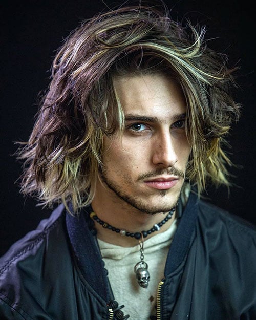 Messy Medium Men's Hairstyle