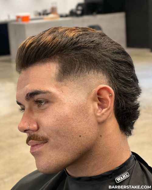 Modern Slick Back Mullet
